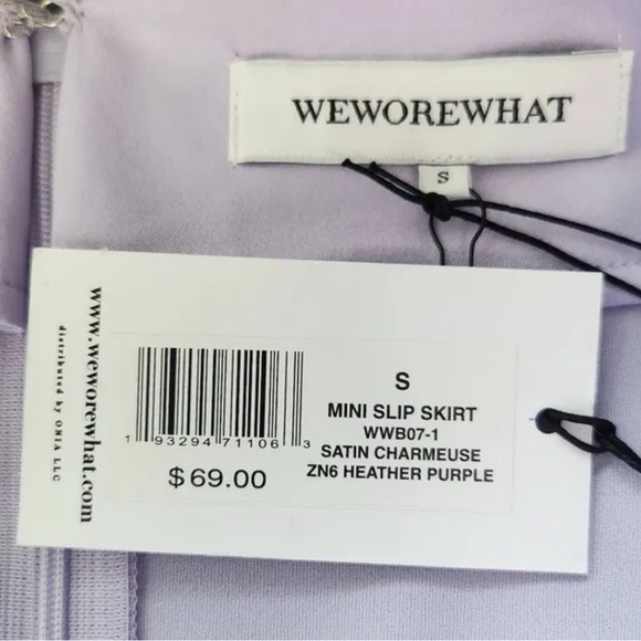 WeWoreWhat Purple Asymmetrical Pencil Mini Skirt - Picture 6 of 8